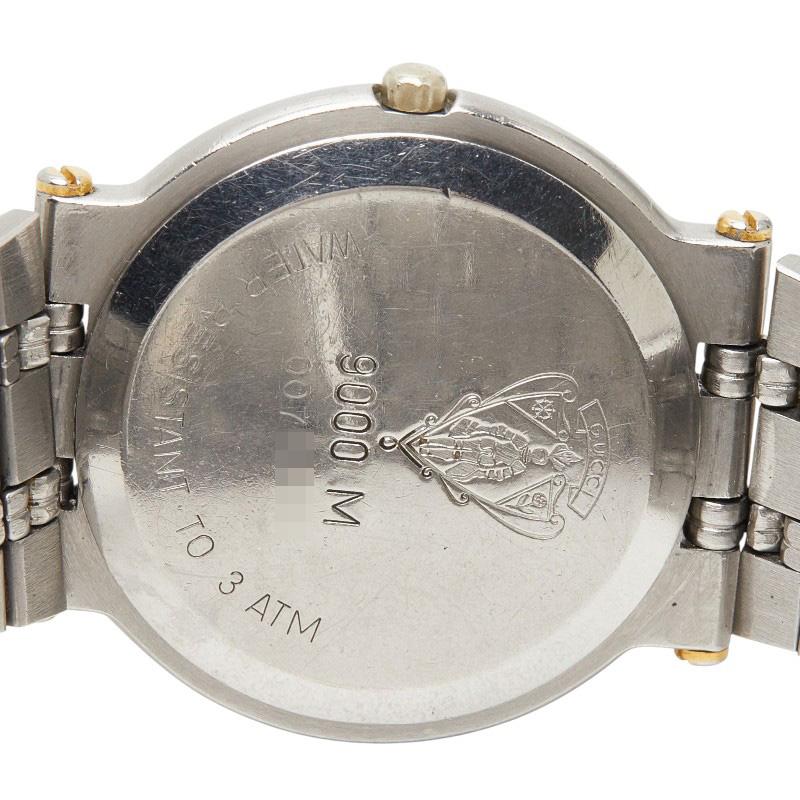 GUCCI（グッチ） 11Pダイヤ 腕時計 9000M クオーツ ブラック文字盤 