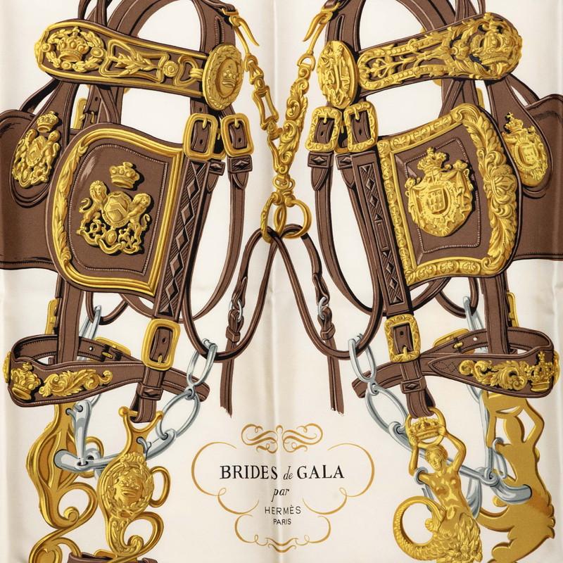 b*e様 エルメス スカーフ カレ90 BRIDES de GALA 式典用の馬 HERMES（エルメス） カレ90 BRIDE de GALA 式典用の馬勒 スカーフ
