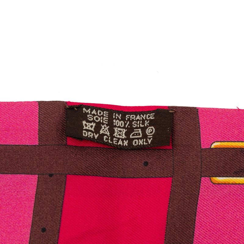 HERMES（エルメス） ツイリー Mors a Jouets 馬銜 スカーフ レッド系