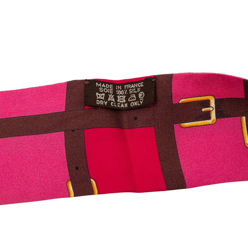 HERMES（エルメス） ツイリー Mors a Jouets 馬銜 スカーフ レッド系