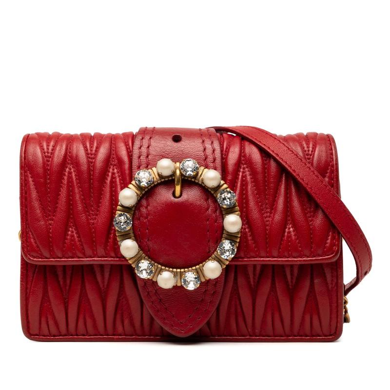 miu miu（ミュウミュウ） マテラッセ 斜め掛け チェーン ショルダー 