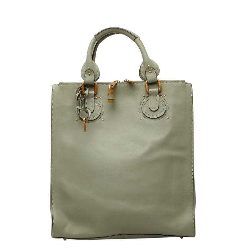 Chloe（クロエ） トートバッグ ハンドバッグ グリーン レザー