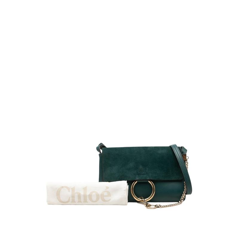 Chloe（クロエ） フェイ 斜め掛け ショルダーバッグ グリーン レザー