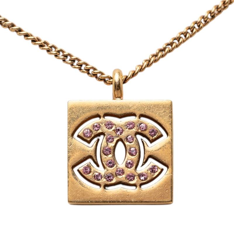 CHANEL（シャネル） ココマーク ネックレス ゴールド ピンク メッキ