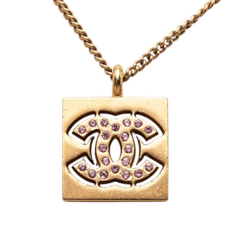 CHANEL（シャネル） ココマーク ネックレス ゴールド ピンク メッキ