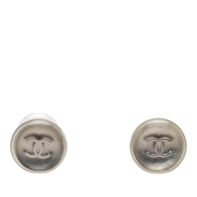 CHANEL（シャネル） ココマーク スタッドピアス シルバー クリア
