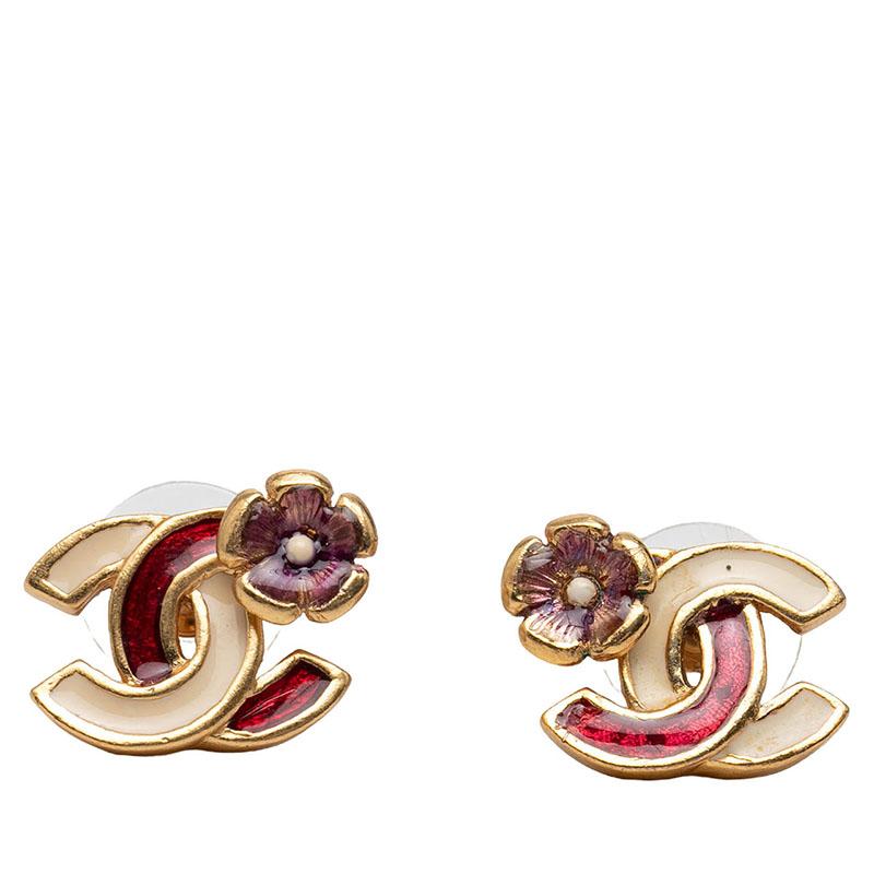 CHANEL（シャネル） ココマーク カメリア スタッドピアス 03P ゴールド