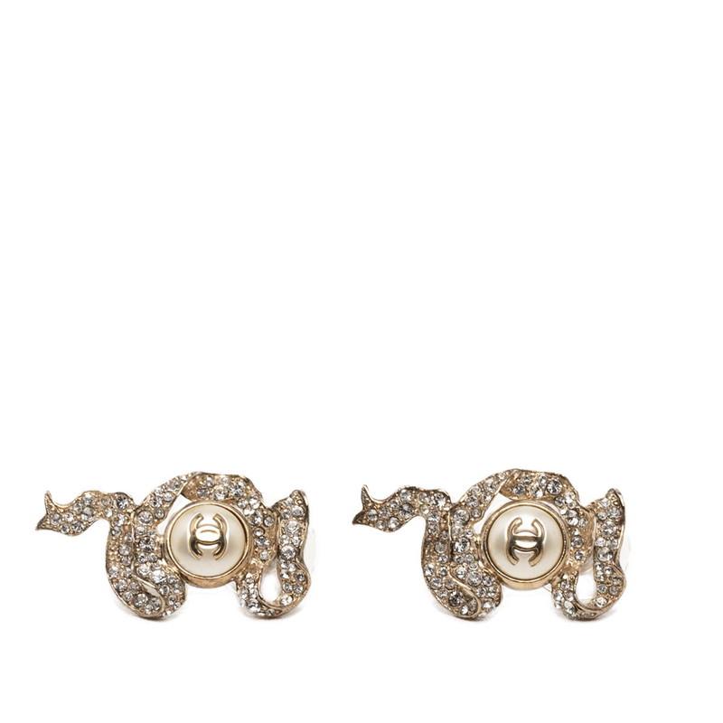 CHANEL（シャネル） ココマーク リボン モチーフ ピアス ゴールド