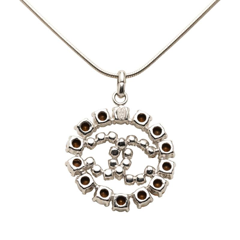 シャネル ココマーク しずく型 メタル×GP ヴィンテージ ペンダント トップ CHANEL（シャネル） ココマーク ネックレス シルバー メタル ライン