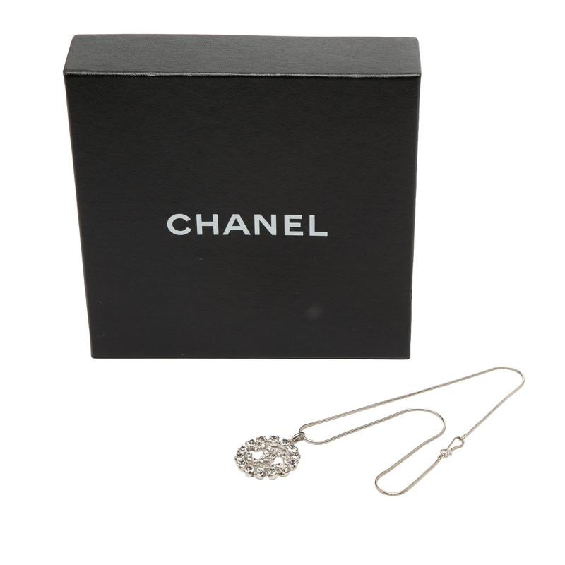 CHANEL シャネル　ラインストーン ネックレス シルバーフランス製 CHANEL（シャネル） ココマーク ネックレス シルバー メタル ライン