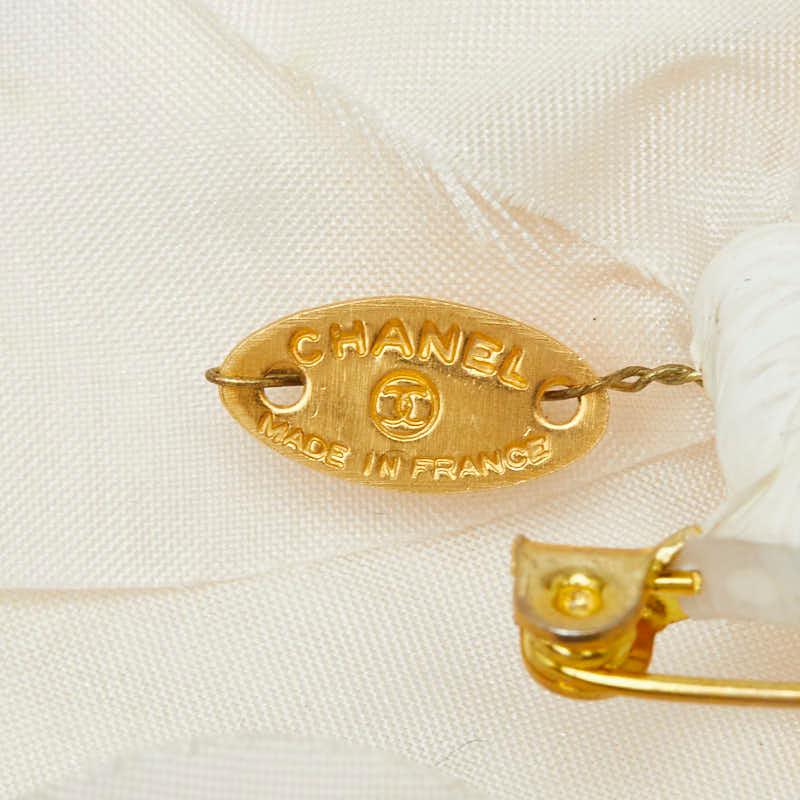 CHANEL シャネル ヴィンテージ カメリア ストロー系 ブローチ コサージュ CHANEL（シャネル） カメリア ヴィンテージ ブローチ コサージュ