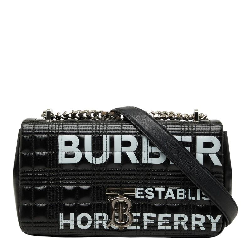 Burberry TBロゴ レザー ショルダーバッグ ブラック バーバリー 