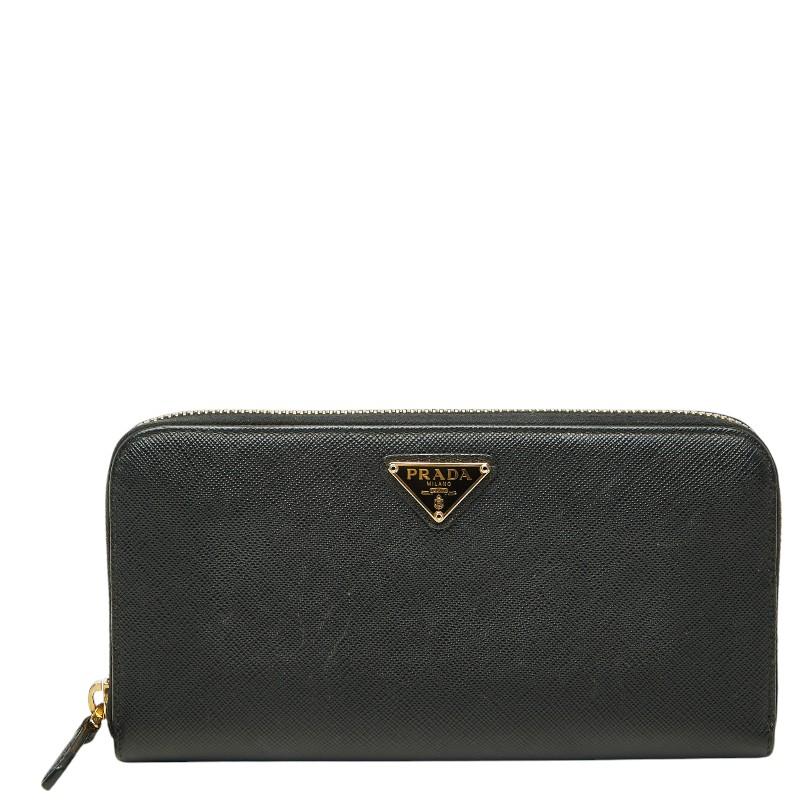 PRADA（プラダ） 三角ロゴプレート 長財布 ブラック サフィアーノ