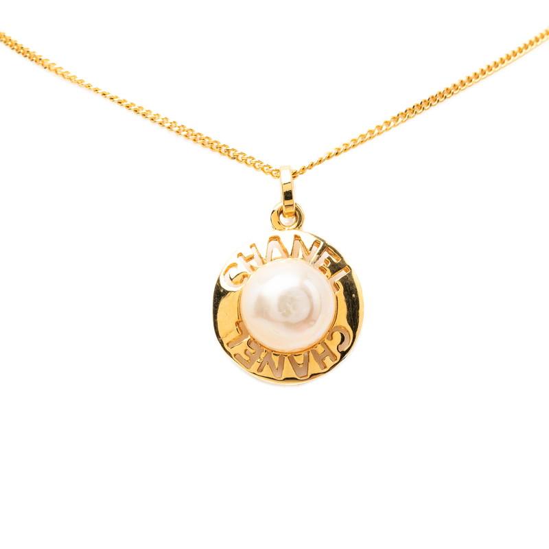 CHANEL（シャネル） ヴィンテージ サークル ロゴ ネックレス ゴールド