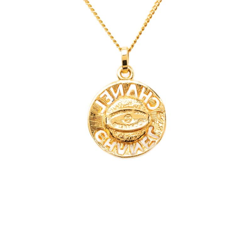 CHANEL（シャネル） ヴィンテージ サークル ロゴ ネックレス ゴールド