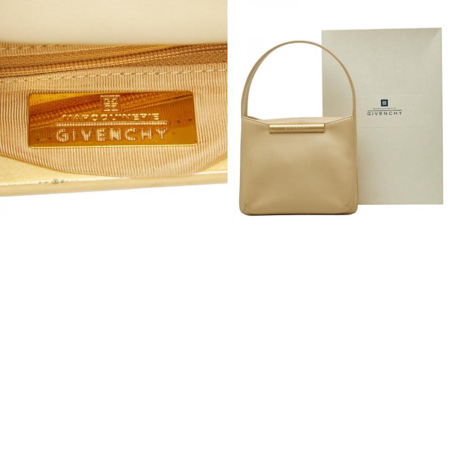 GIVENCHY　ジバンシー　プルート　ゴールドバック　キラキラ　金 ジバンシー ワンショルダー ハンドバッグ ベージュ レザー レディース