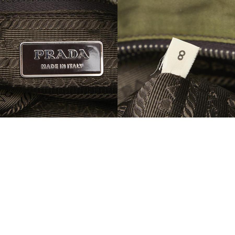PRADA（プラダ） 三角ロゴプレート 斜め掛け ショルダーバッグ カーキ