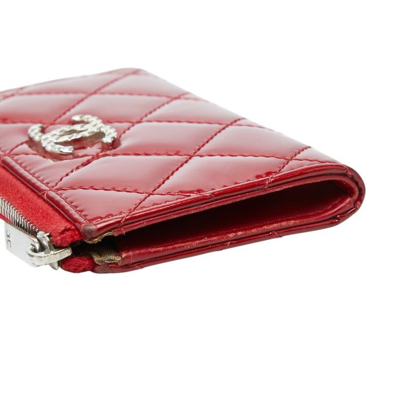 CHANEL シャネル ココマーク パテントレザー ケース ミニ財布 CHANEL（シャネル） ココマーク マトラッセ ラウンドファスナー コイン