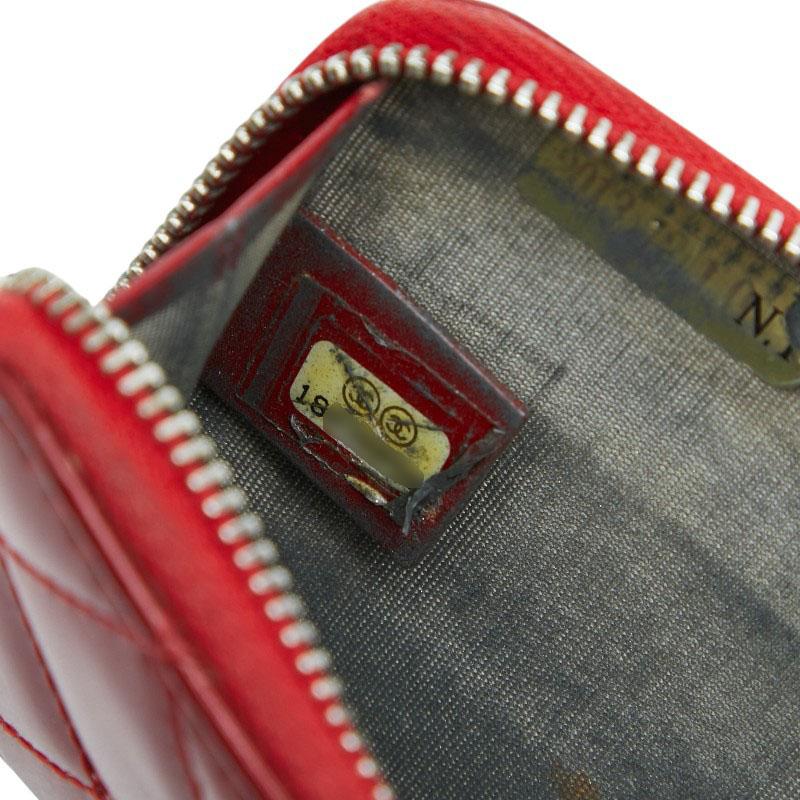CHANEL シャネル ココマーク パテントレザー ケース ミニ財布 CHANEL（シャネル） ココマーク マトラッセ ラウンドファスナー コイン