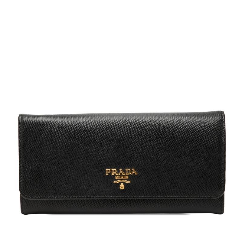 PRADA（プラダ） 二つ折り 長財布 1MH132 ネロ ブラック サフィアーノ