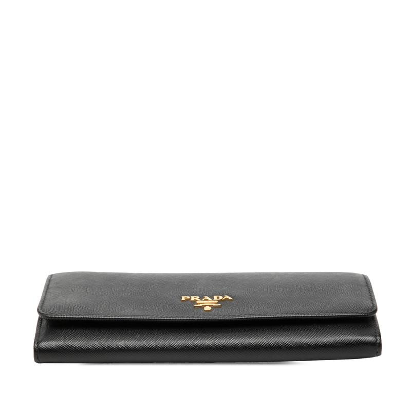 PRADA（プラダ） 二つ折り 長財布 1MH132 ネロ ブラック サフィアーノ