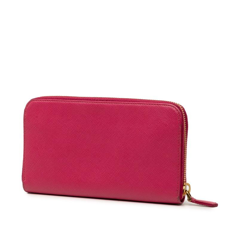 【値下げ中】PRADA プラダ 長財布 サフィアーノ ラウンドファスナー ピンク PRADA（プラダ） サフィアーノ ラウンドファスナー 長財布 ピンク