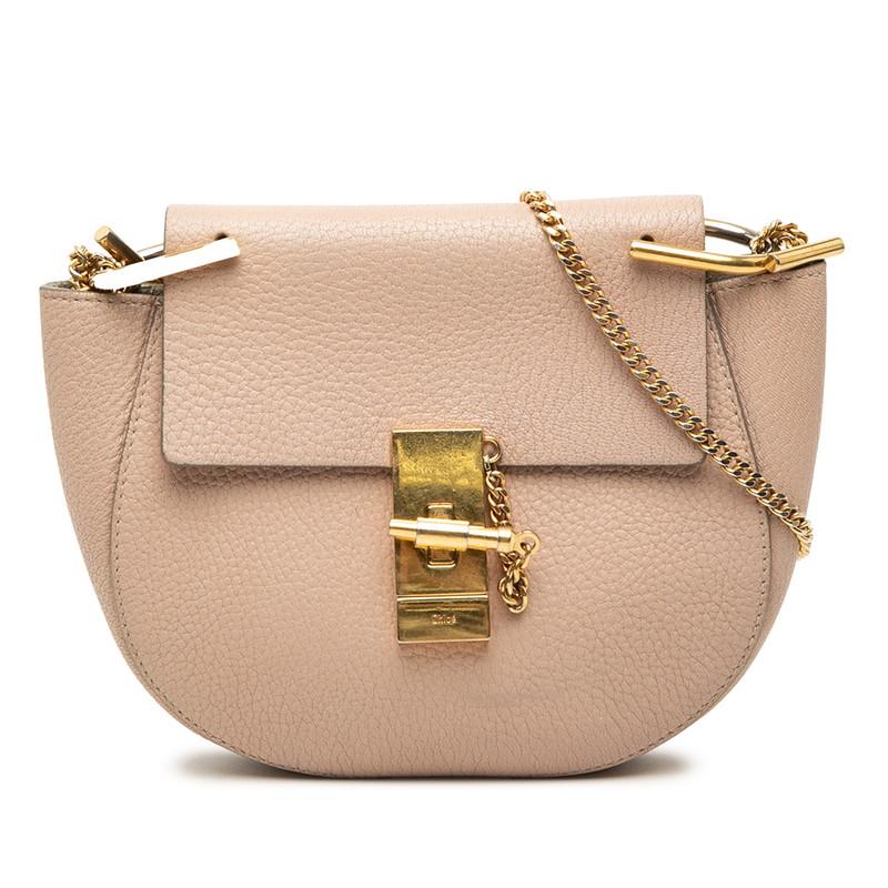 Chloe（クロエ） ドリュー 斜め掛け チェーン ショルダーバッグ ピンク