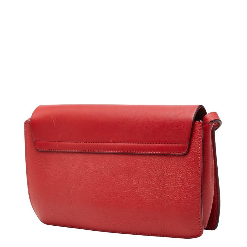 Chloe（クロエ） フェイ 斜め掛け ショルダーバッグ レッド レザー