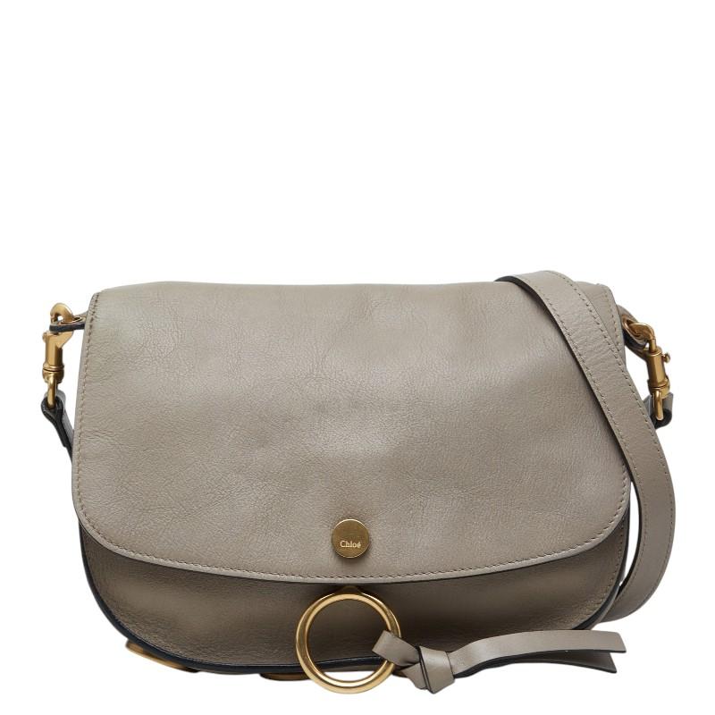 Chloe（クロエ） 斜め掛け ショルダーバッグ グレージュ ゴールド