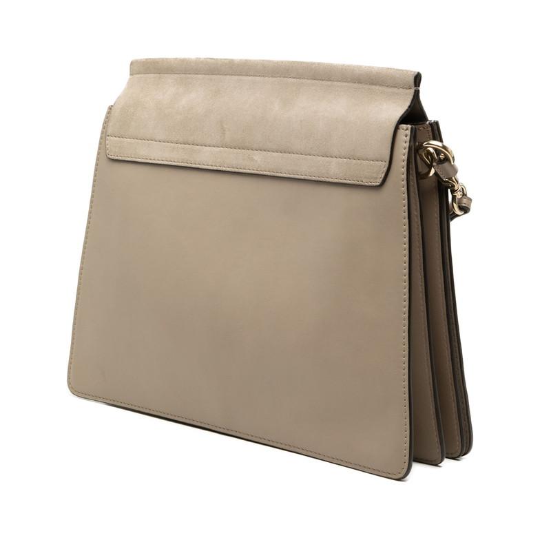 CHLOE フェイ スウェード 本革 ショルダーバッグ ブラック Chloe（クロエ） フェイ Faye 斜め掛け ショルダーバッグ グレージュ