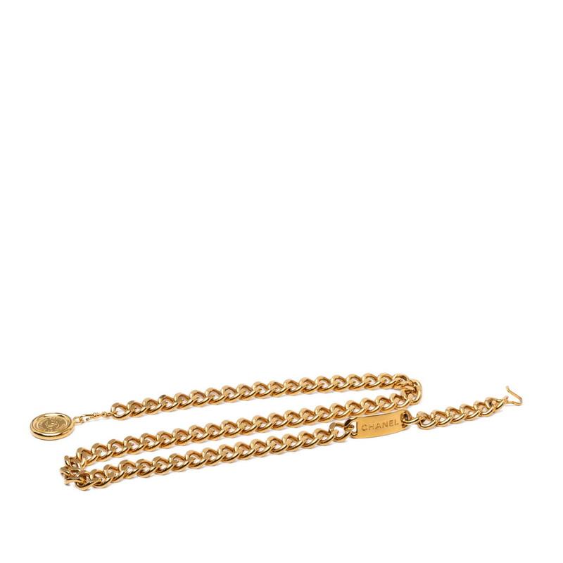 シャネル ヴィンテージ ロゴ チェーン ベルト メッキ メンズ CHANEL 【1-0278182】 CHANEL（シャネル） ヴィンテージ ロゴ チェーン ベルト ゴールド