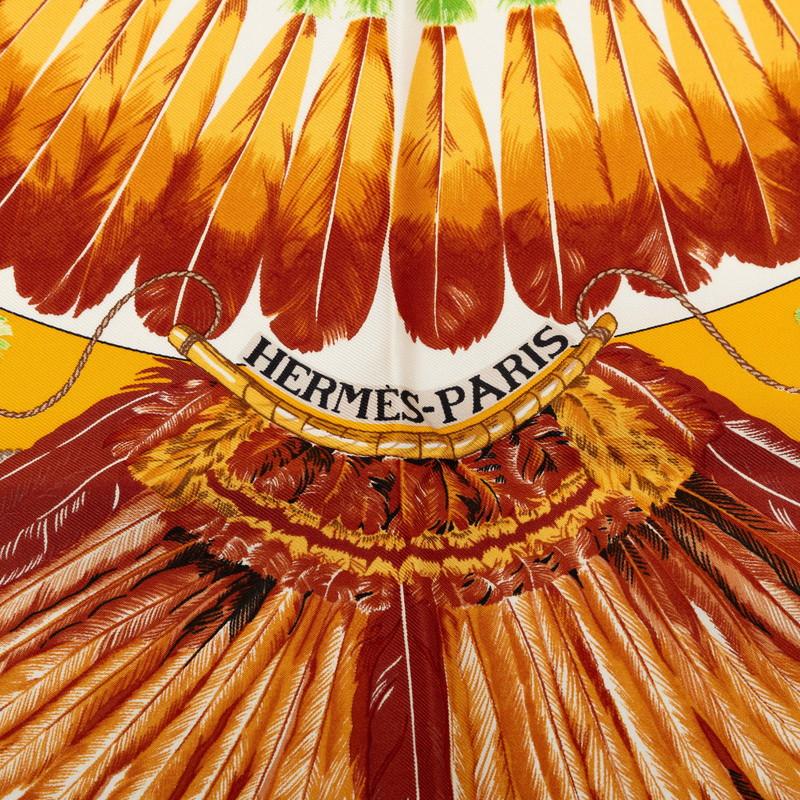 HERMES（エルメス） カレ90 ブラジル BRAZIL スカーフ イエロー系