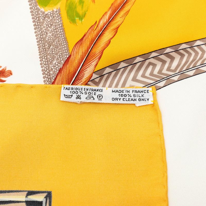 HERMES（エルメス） カレ90 ブラジル BRAZIL スカーフ イエロー系