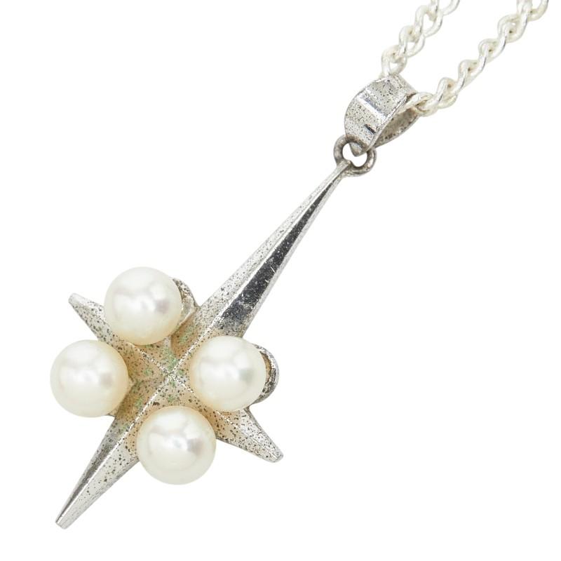 MIKIMOTO（ミキモト） クロス 十字架 モチーフ ネックレス SV925 