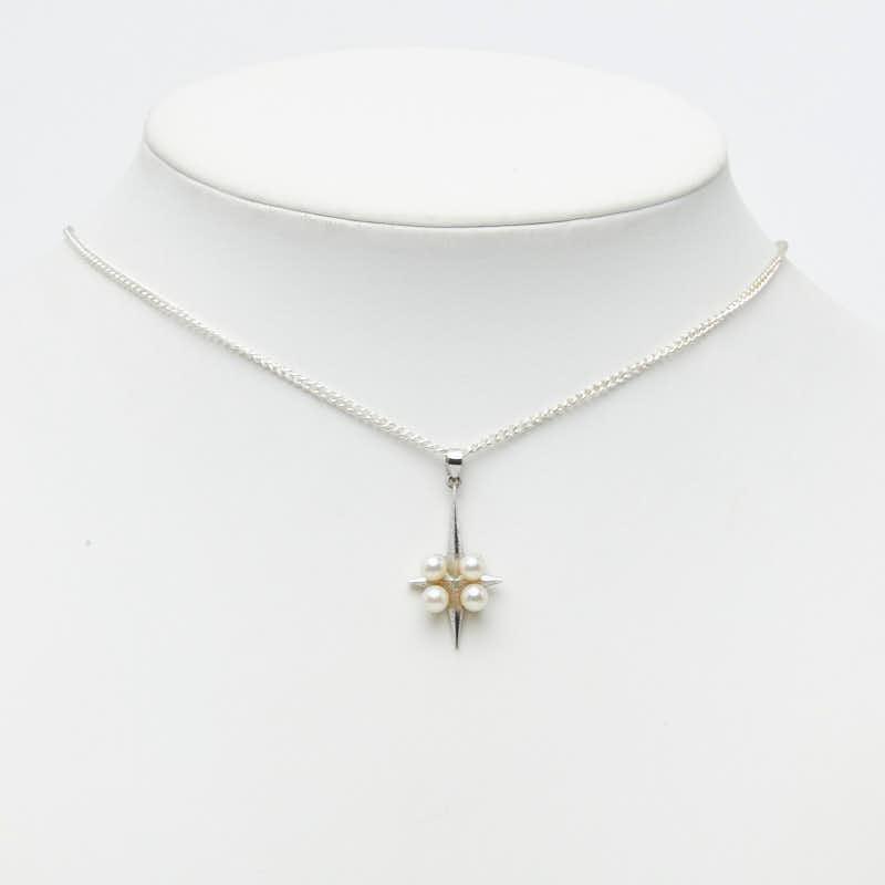 MIKIMOTO（ミキモト） クロス 十字架 モチーフ ネックレス SV925 