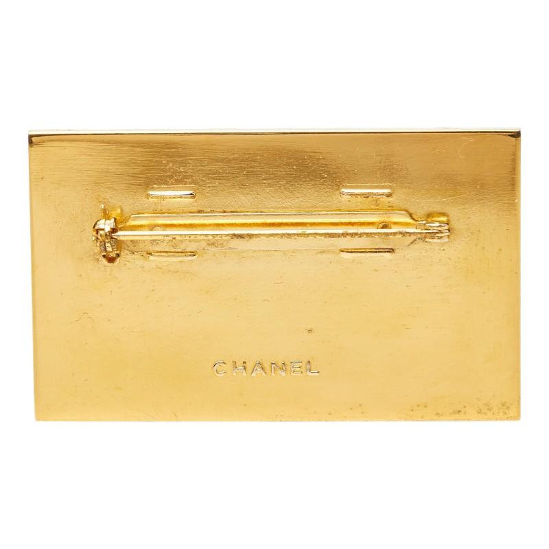 CHANEL（シャネル） ロゴプレート ブローチ ゴールド メッキ