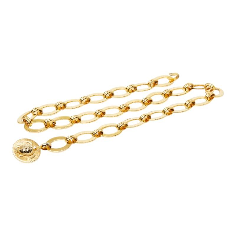 【美品】CHANEL シャネル チェーンベルト モチーフ CHANEL（シャネル） 亀 モチーフ チェーンベルト ゴールド メッキ