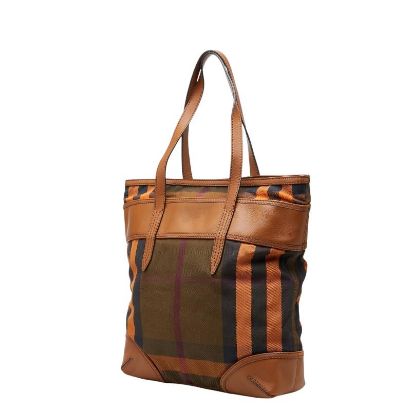 BURBERRY（バーバリー） チェック トートバッグ ブラウン マルチカラー 