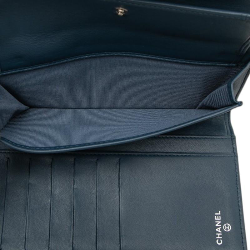 CHANELシャネル マトラッセ ココマーク レザー 長財布 ネイビー CHANEL（シャネル） マトラッセ ココマーク 長財布 ネイビー