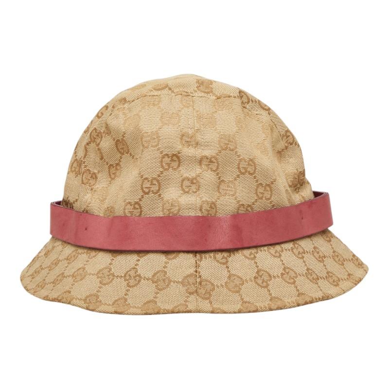 GUCCI（グッチ） GGキャンバス バケットハット ハット ベージュ ピンク