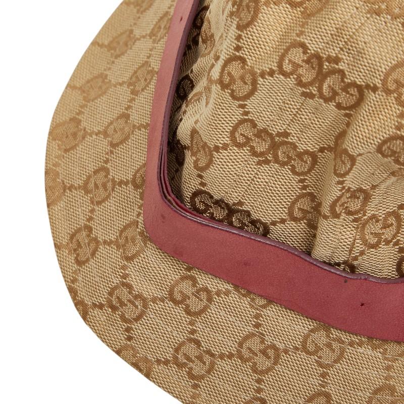 GUCCI（グッチ） GGキャンバス バケットハット ハット ベージュ ピンク