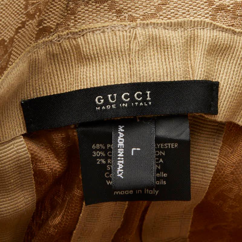 GUCCI（グッチ） GGキャンバス バケットハット ハット ベージュ ピンク