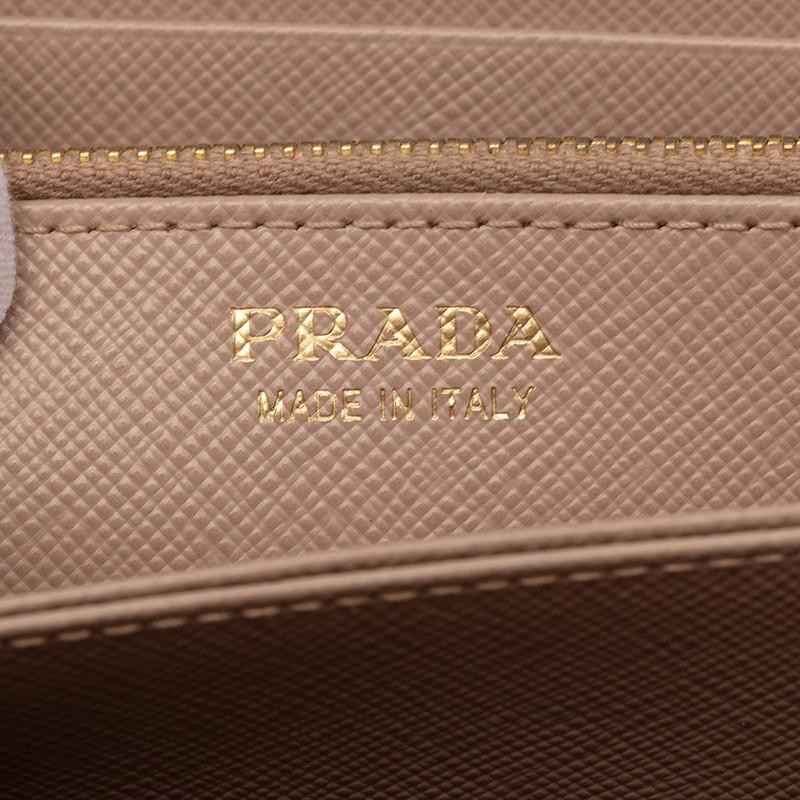 PRADA（プラダ） サフィアーノ ラウンドファスナー 長財布 リボン