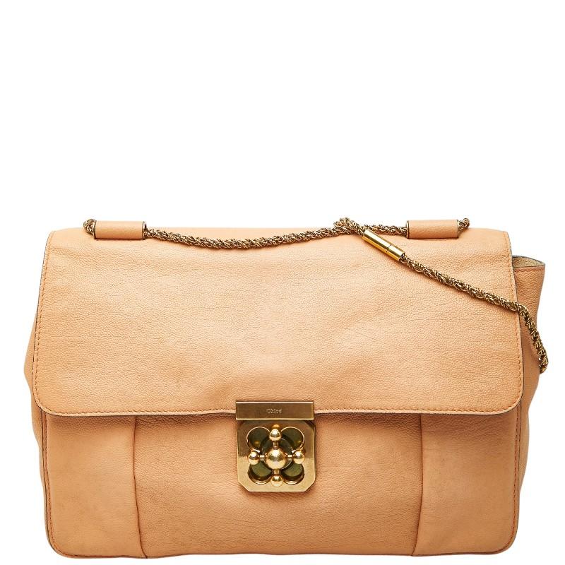 Chloe（クロエ） エルシー チェーン ショルダーバッグ ピンクオレンジ 