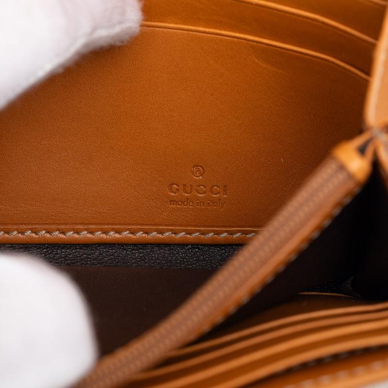 GUCCI（グッチ） GGキャンバス シェリーライン 長財布 258038 ブラウン