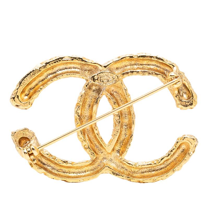CHANEL（シャネル） ヴィンテージ ココマーク 溶岩 ヨウガン ブローチ