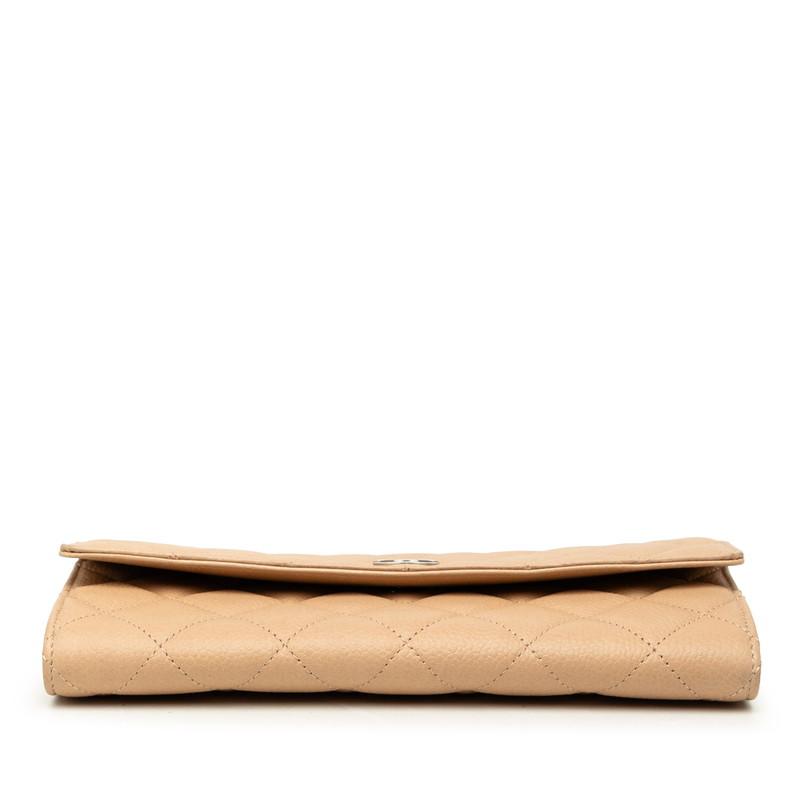 CHANEL（シャネル） ココマーク マトラッセ 長財布 ベージュ キャビア