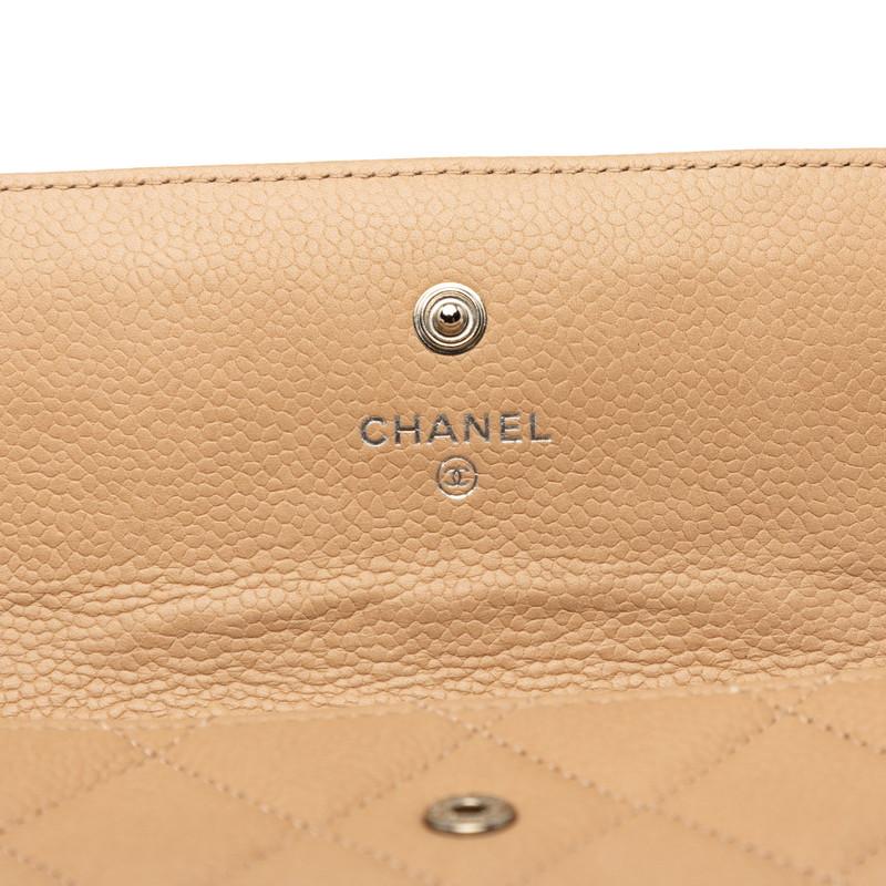 CHANEL（シャネル） ココマーク マトラッセ 長財布 ベージュ キャビア