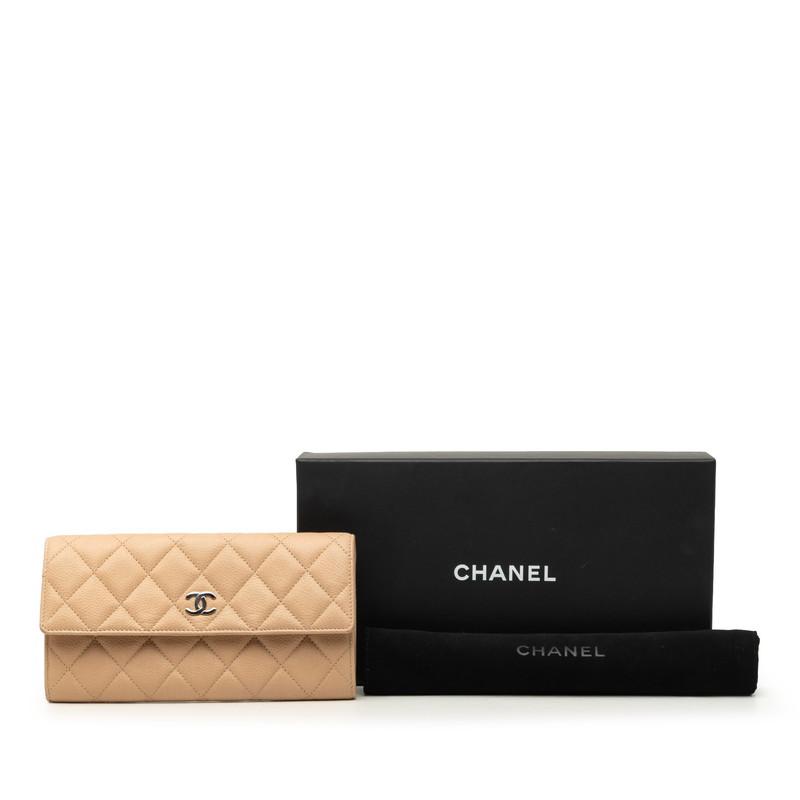 CHANEL（シャネル） ココマーク マトラッセ 長財布 ベージュ キャビア