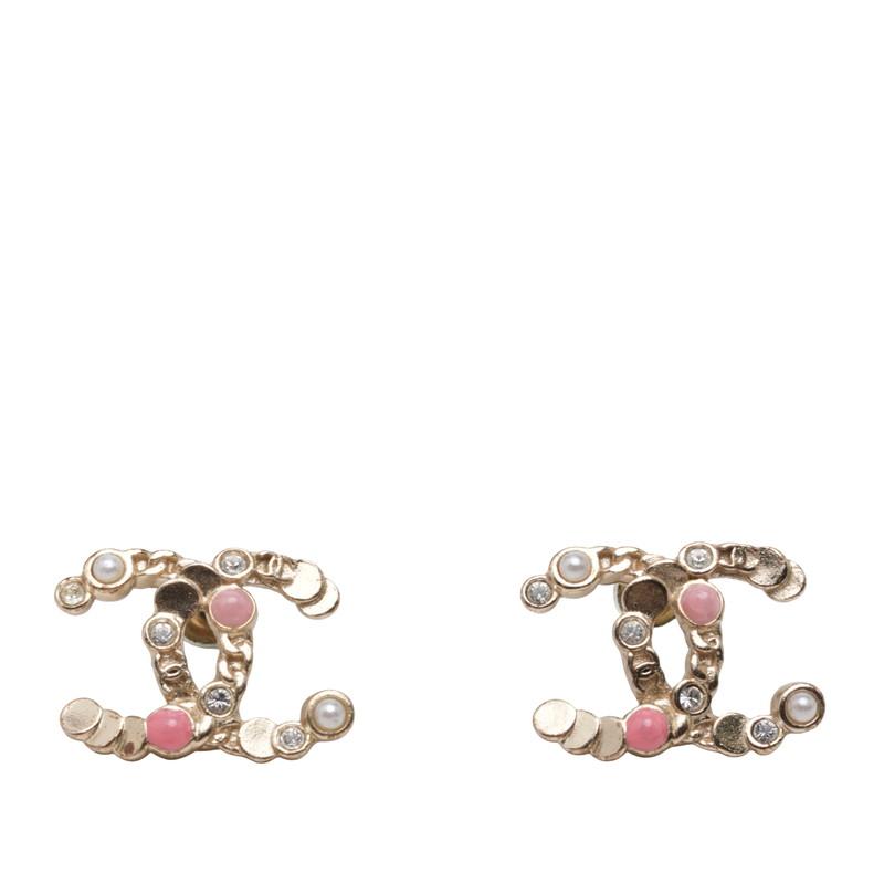 CHANEL（シャネル） ヴィンテージ ココマーク ピアス ゴールド ピンク